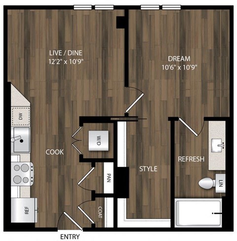 Portland Astoria Apartments in Portland, Oregon A1.1 Floor Plan